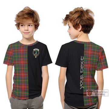 Somerville Tartan Kid T-Shirt with Family Crest and Half Of Me Style Youth XL Size14 - Tartanvibesclothing Shop