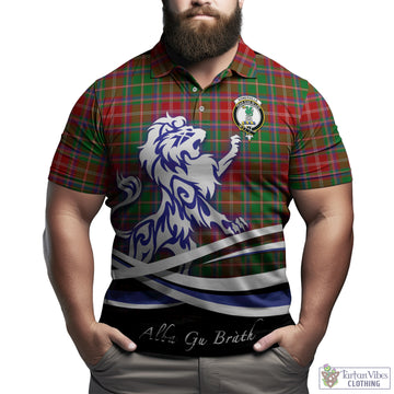 Somerville Tartan Polo Shirt with Alba Gu Brath Regal Lion Emblem