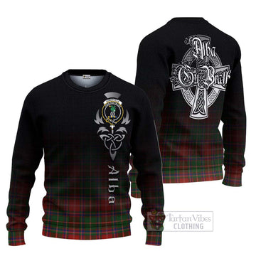 Tartan Vibes Clothing Somerville Tartan Knitted Sweater Featuring Alba Gu Brath Family Crest Celtic Inspired