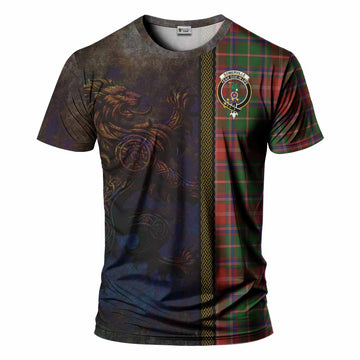 Tartan Vibes Clothing Somerville Tartan Family Crest T-Shirt Alba Gu Brath Be Brave Lion Ancient Style