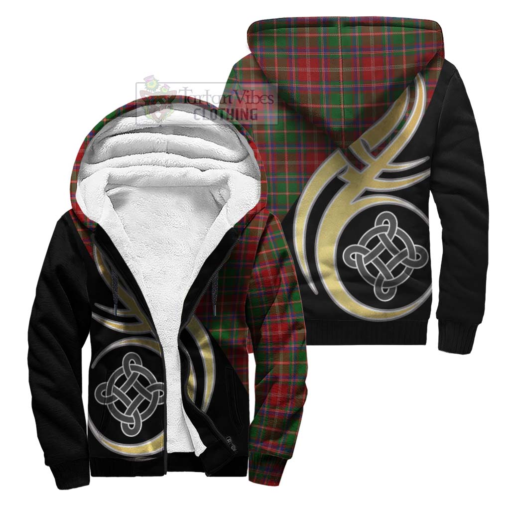 Somerville Tartan Sherpa Hoodie with Family Crest and Celtic Symbol Style Unisex S - Tartan Vibes Clothing