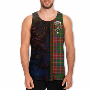 Tartan Vibes Clothing Somerville Tartan Family Crest Men's Tank Top Alba Gu Brath Be Brave Lion Ancient Style