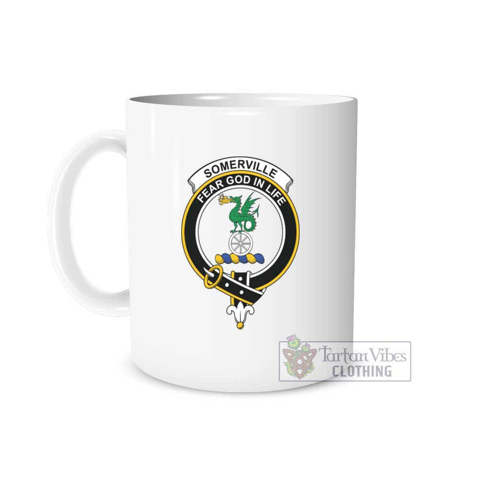 Somerville Family Crest Ceramic Mug One Size 11oz size - 2D-tartanvibesclothing