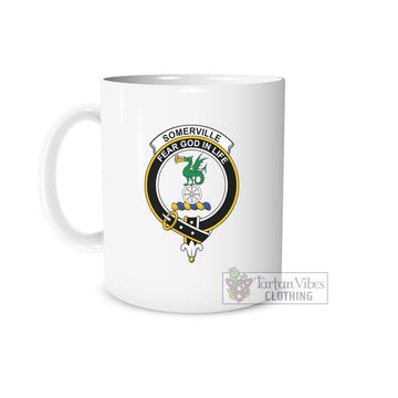 Somerville Family Crest Ceramic Mug One Size 11oz size - 2D-tartanvibesclothing