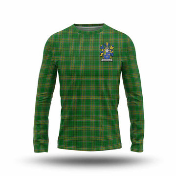 Tartan Vibes Clothing Somerville Irish Clan Tartan Long Sleeve T-Shirt with Coat of Arms