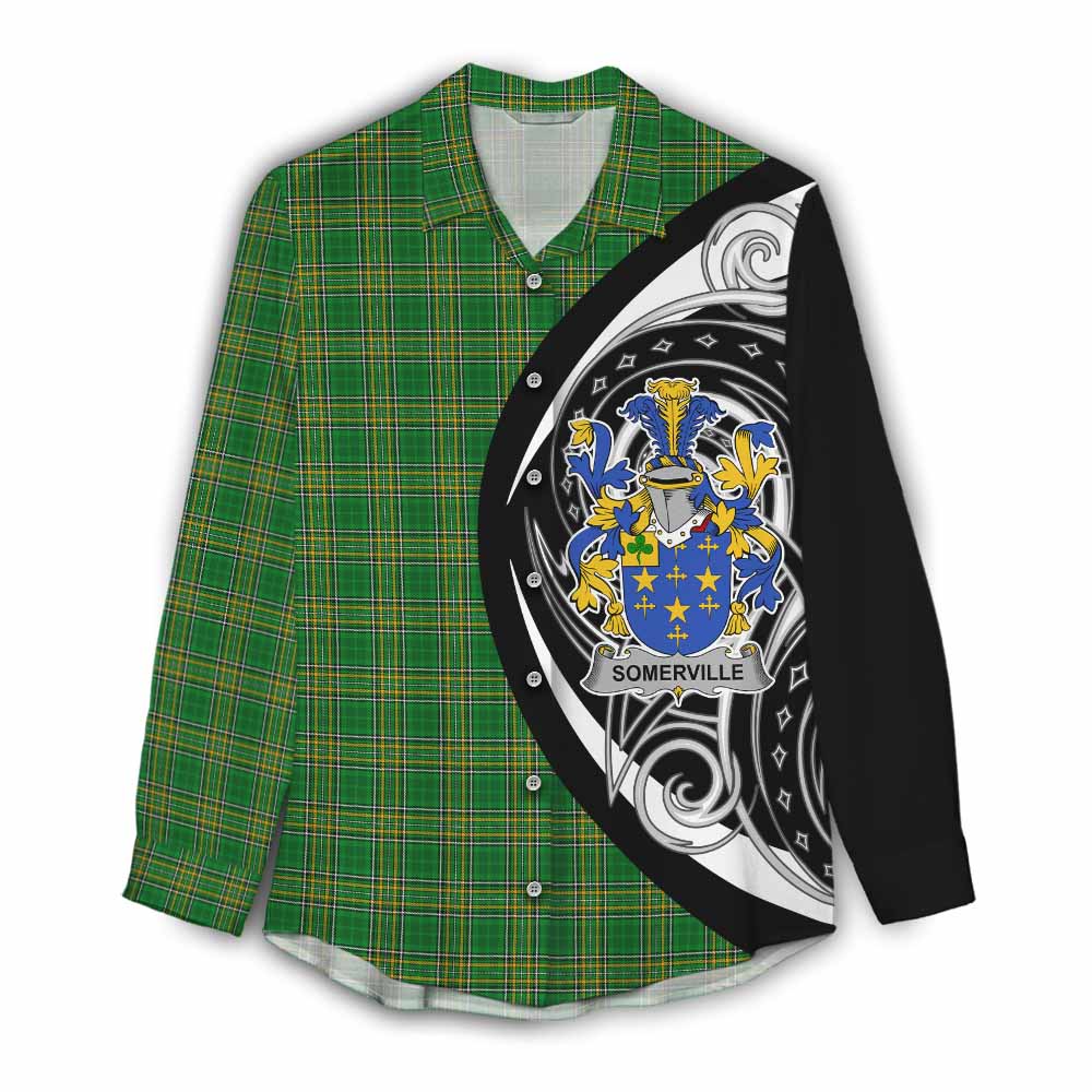 Tartan Vibes Clothing Somerville Irish Clan Women's Casual Shirt Celtic Circle Style