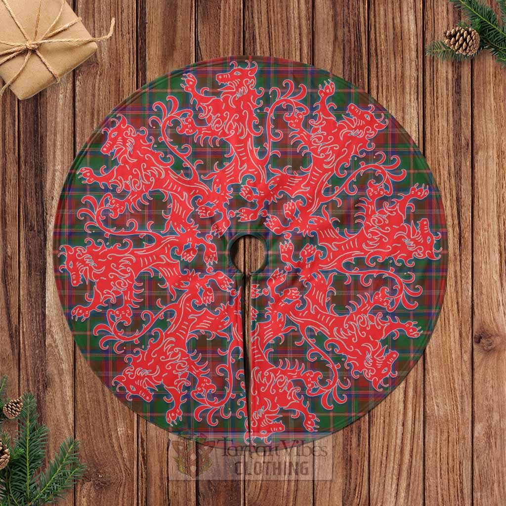 Tartan Vibes Clothing Somerville Tartan Christmas Tree Skirt Lion Rampant Style