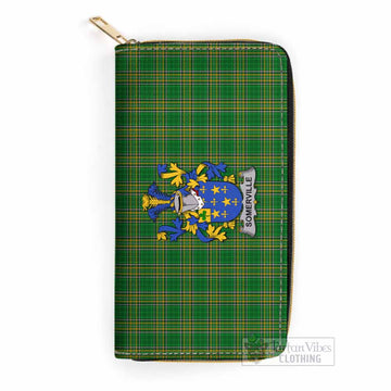 Somerville Irish Clan Tartan Women's Leather Wallet with Coat of Arms