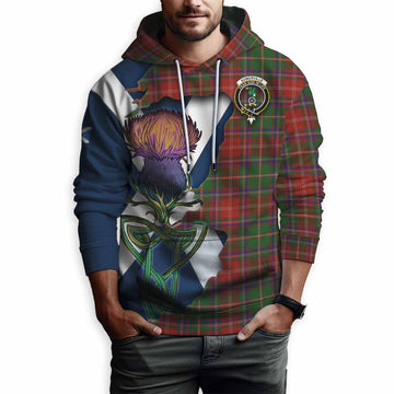 Somerville Tartan Family Crest Hoodie Scottish Thistle Celtic Inspired