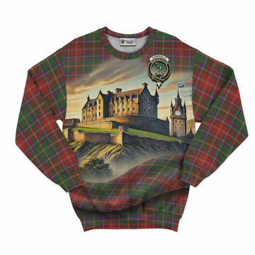Tartan Vibes Clothing Somerville Tartan Family Crest Sweatshirt with Scottish Ancient Castle Style