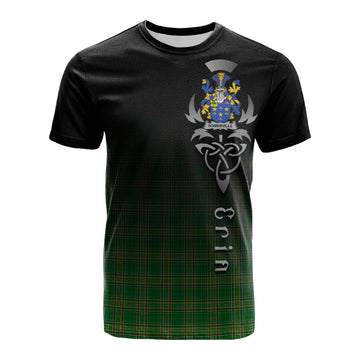Tartan Vibes Clothing Somerville Irish Clan Cotton T-shirt with Coat of Arms Erin Go Bragh Celtic Inspired