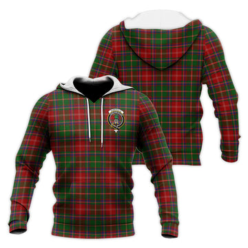 Somerville Tartan Knitted Hoodie with Family Crest
