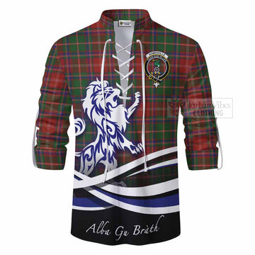 Tartan Vibes Clothing Somerville Tartan Ghillie Kilt Shirt with Alba Gu Brath Regal Lion Emblem