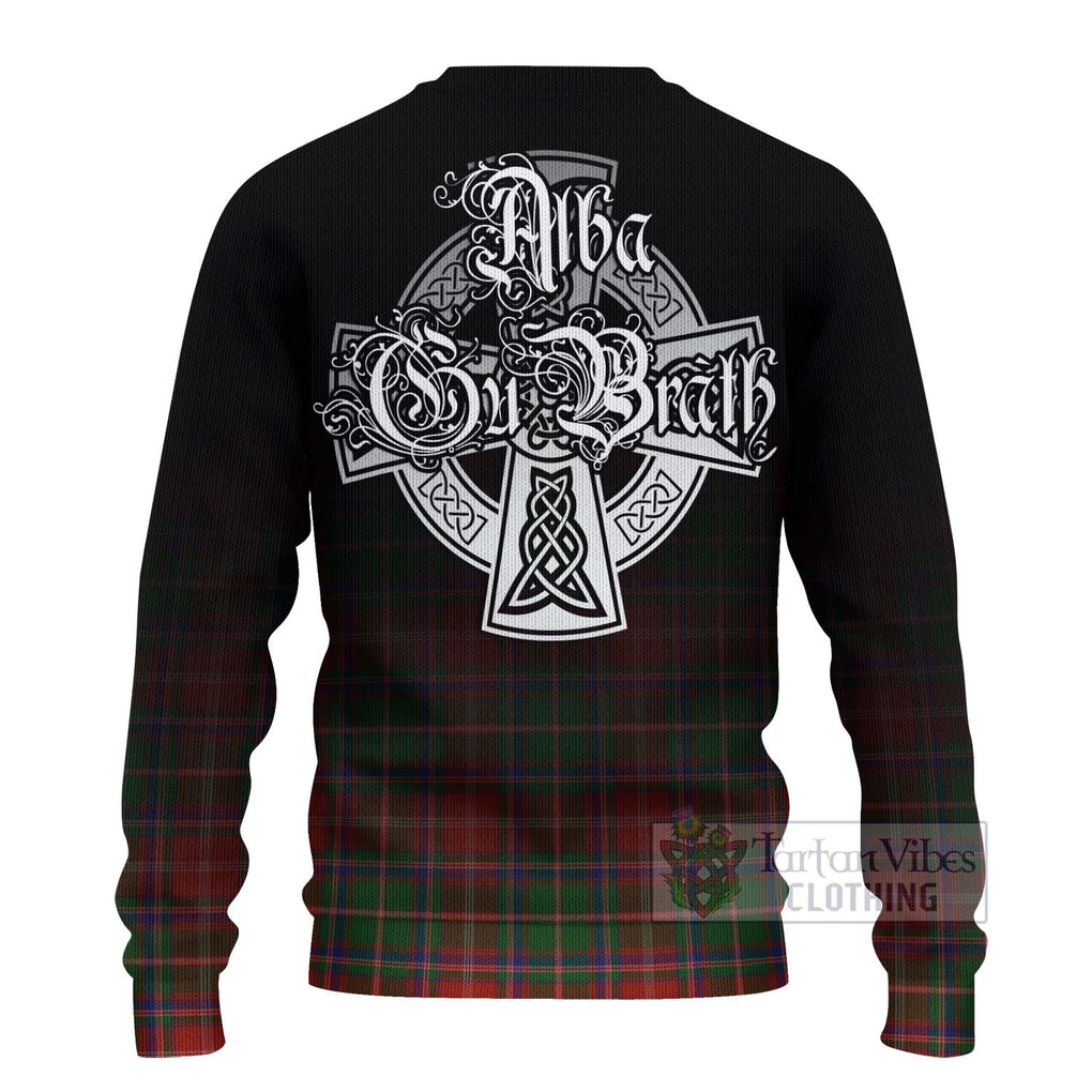 Tartan Vibes Clothing Somerville Tartan Knitted Sweater Featuring Alba Gu Brath Family Crest Celtic Inspired