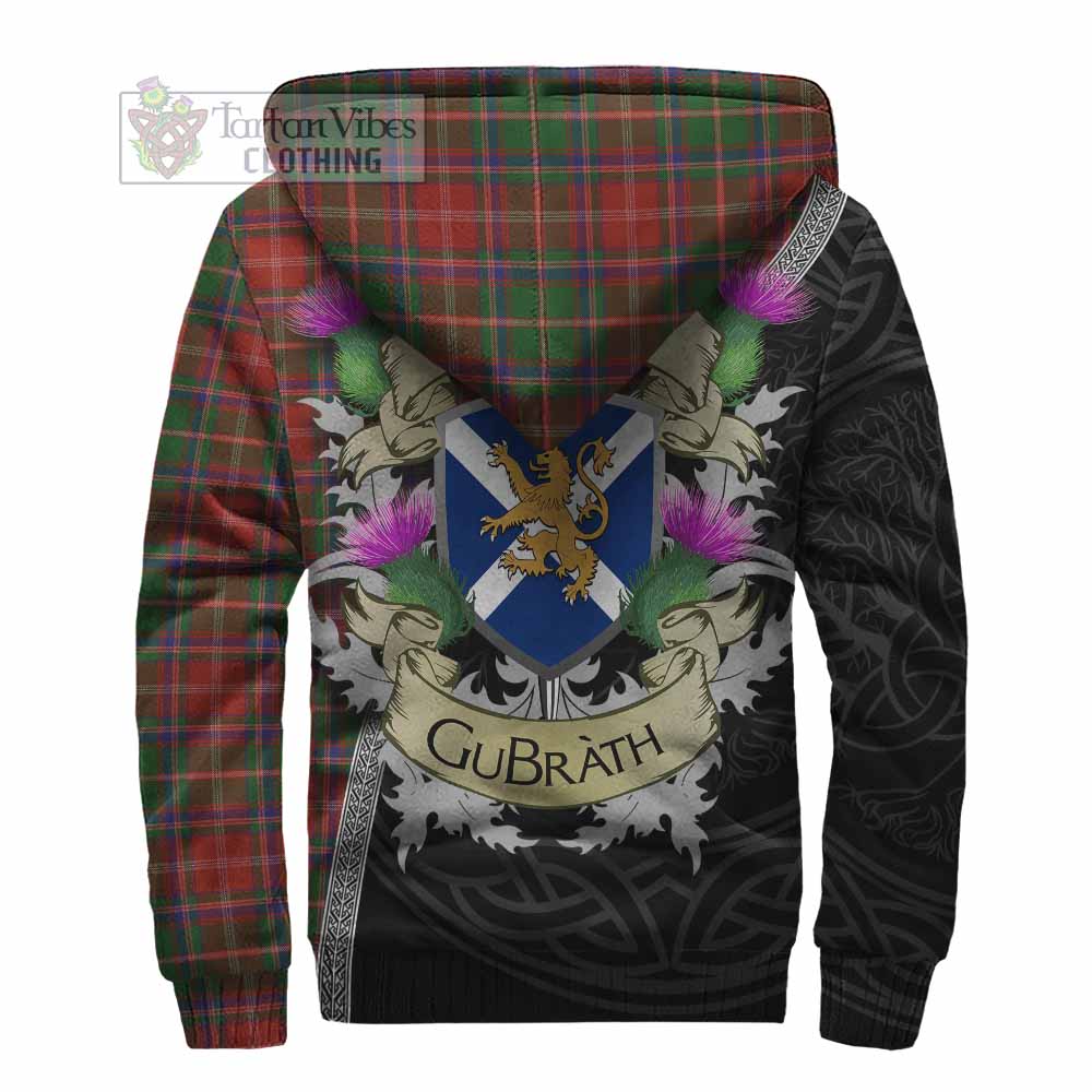 Tartan Vibes Clothing Somerville Tartan Family Crest Sherpa Hoodie Lion Rampant Royal Thistle Shield Celtic Inspired