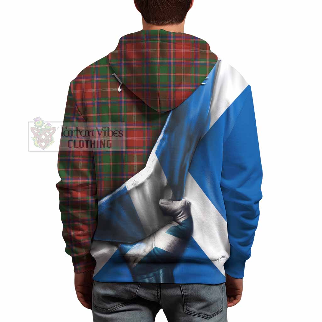 Tartan Vibes Clothing Somerville Tartan Hoodie with Family Crest Scotland Patriotic Style