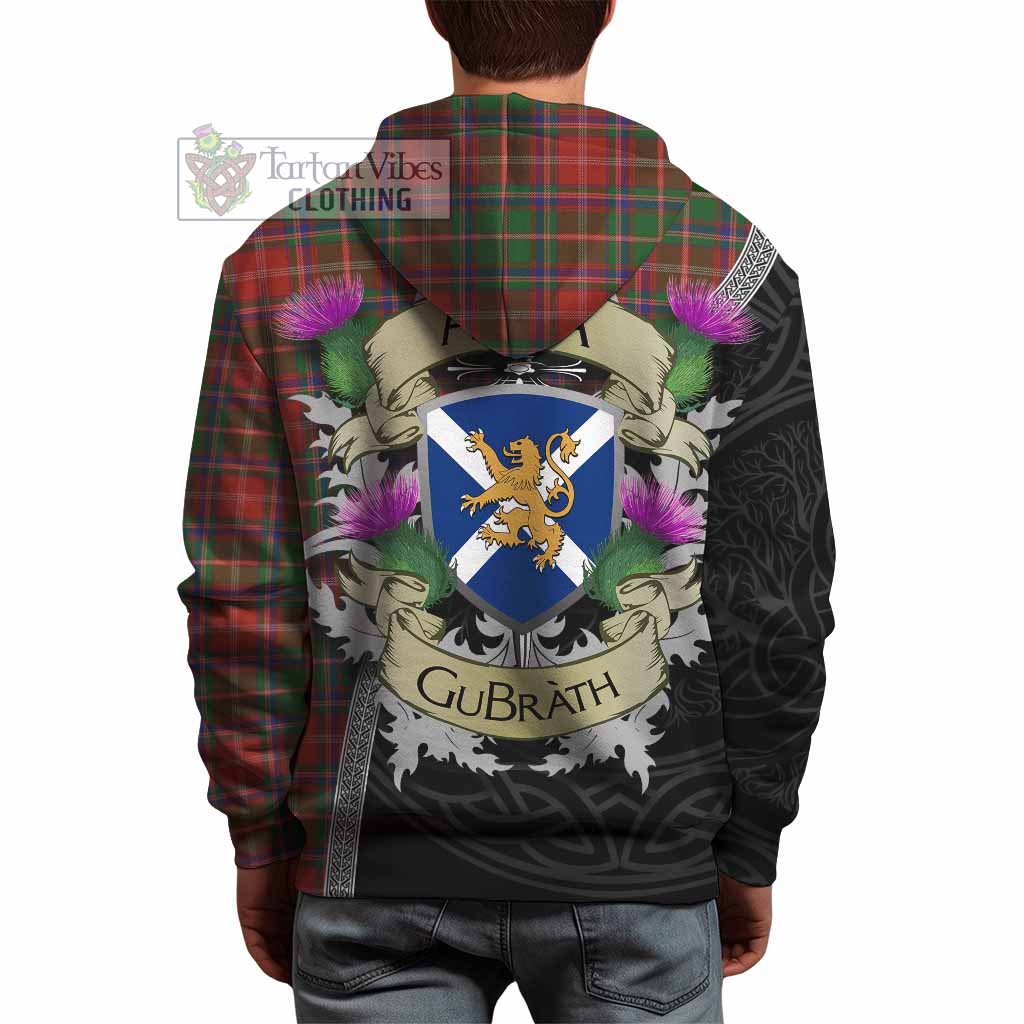 Tartan Vibes Clothing Somerville Tartan Family Crest Hoodie Lion Rampant Royal Thistle Shield Celtic Inspired