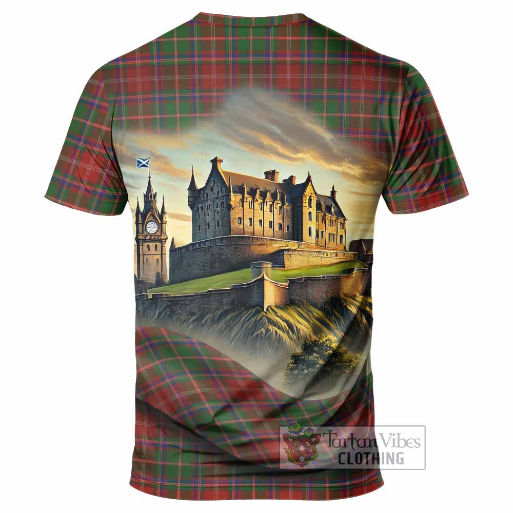 Tartan Vibes Clothing Somerville Tartan Family Crest T-Shirt with Scottish Ancient Castle Stype