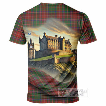 Tartan Vibes Clothing Somerville Tartan Family Crest T-Shirt with Scottish Ancient Castle Stype
