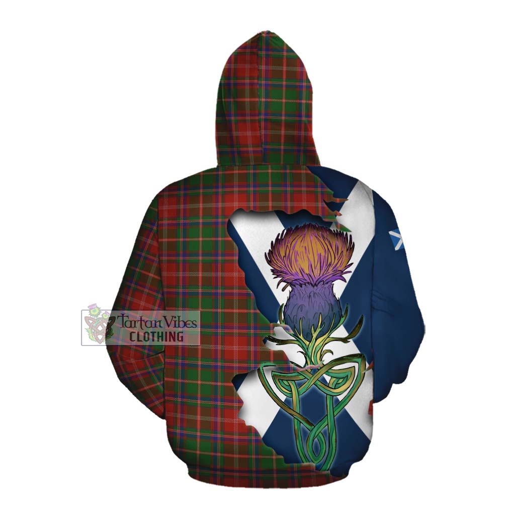Tartan Vibes Clothing Somerville Tartan Family Crest Cotton Hoodie Scottish Thistle Celtic Inspired