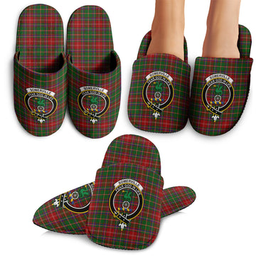 Somerville Tartan Home Slippers with Family Crest