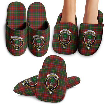 Somerville Tartan Home Slippers with Family Crest - Tartan Vibes Clothing