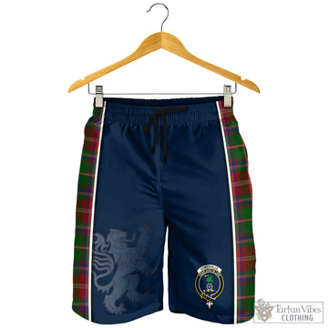Somerville Tartan Men's Shorts with Family Crest and Lion Rampant Vibes Sport Style