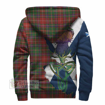 Tartan Vibes Clothing Somerville Tartan Family Crest Sherpa Hoodie Scottish Thistle Celtic Inspired