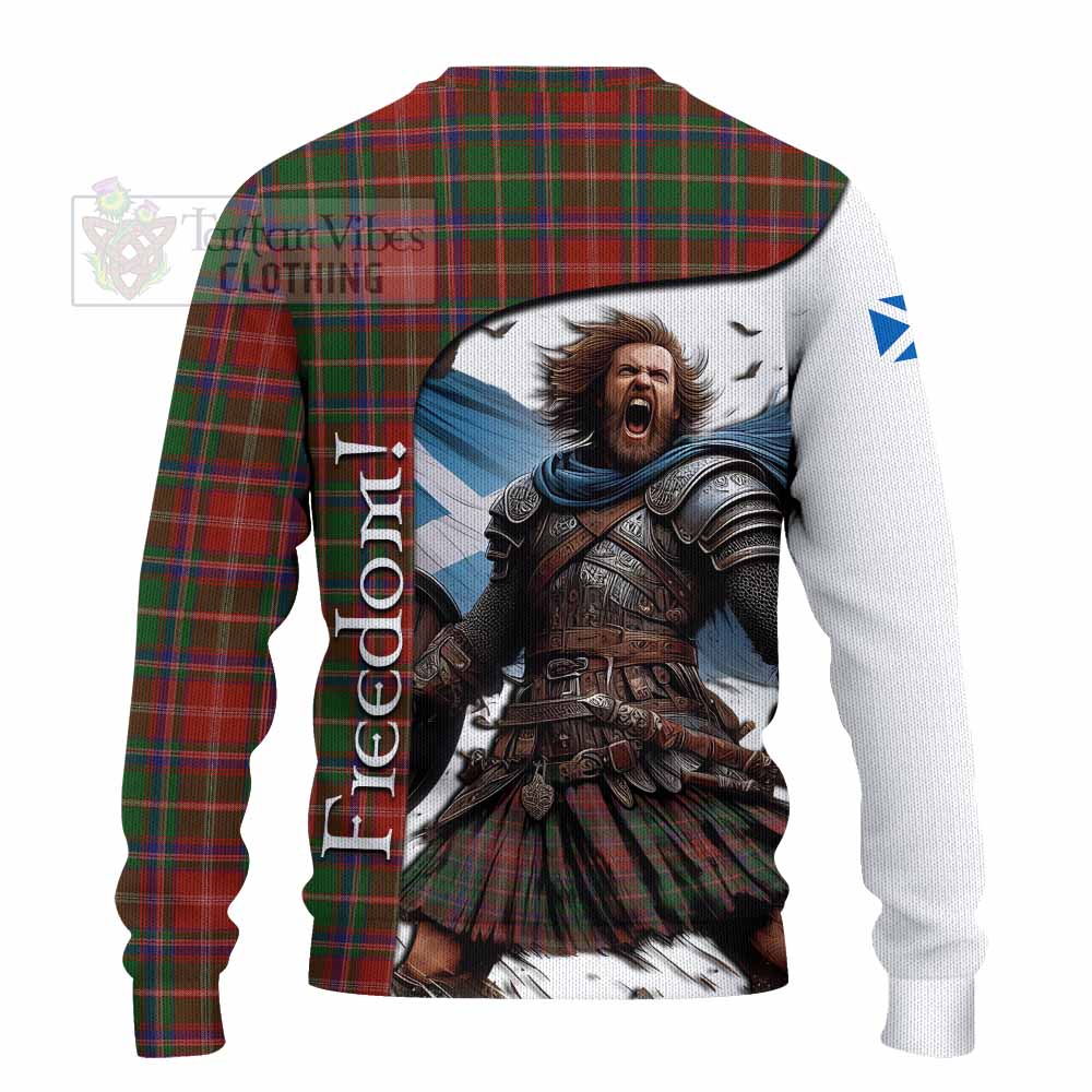 Tartan Vibes Clothing Somerville Crest Tartan Knitted Sweater Inspired by the Freedom of Scottish Warrior