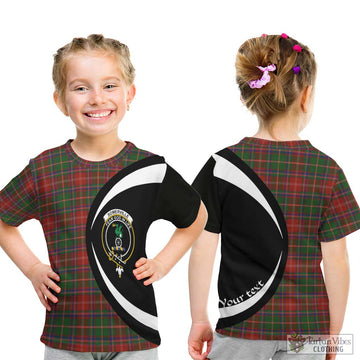 Somerville Tartan Kid T-Shirt with Family Crest Circle Style - Tartan Vibes Clothing