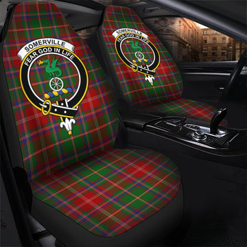 Somerville Tartan Car Seat Cover with Family Crest - Tartanvibesclothing