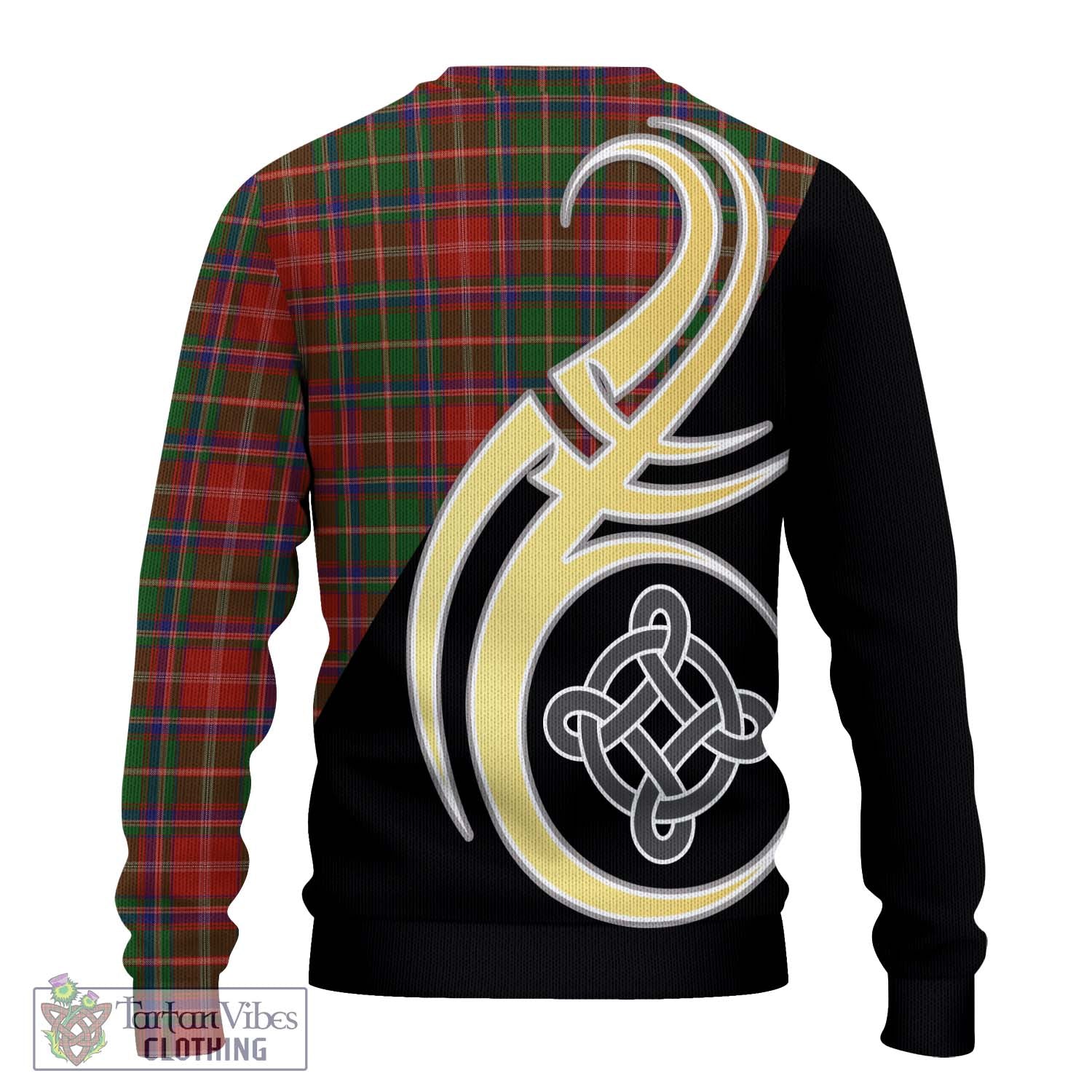 Somerville Tartan Knitted Sweater with Family Crest and Celtic Symbol Style - Tartan Vibes Clothing