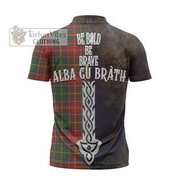 Somerville Tartan Family Crest Zipper Polo Shirt Alba Gu Brath Be Brave Lion Ancient Style