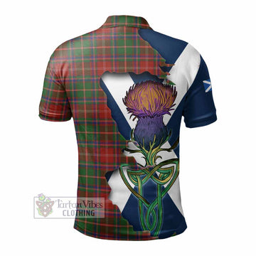 Somerville Tartan Family Crest Polo Shirt Scottish Thistle Celtic Inspired