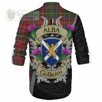 Somerville Tartan Family Crest Ghillie Kilt Shirt Lion Rampant Royal Thistle Shield Celtic Inspired