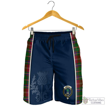 Somerville Tartan Men's Shorts with Family Crest and Scottish Thistle Vibes Sport Style