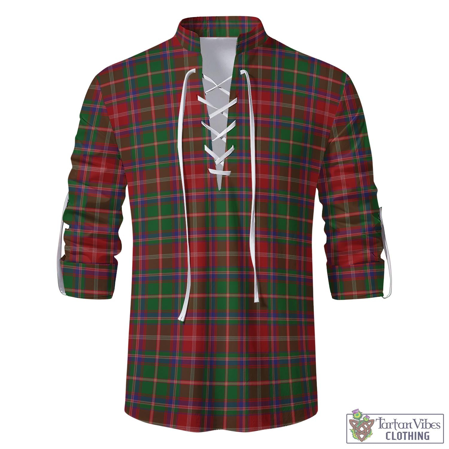 Somerville Tartan Men's Scottish Traditional Jacobite Ghillie Kilt Shirt - Tartan Vibes Clothing