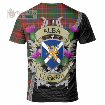 Tartan Vibes Clothing Somerville Tartan Family Crest T-Shirt Lion Rampant Royal Thistle Shield Celtic Inspired