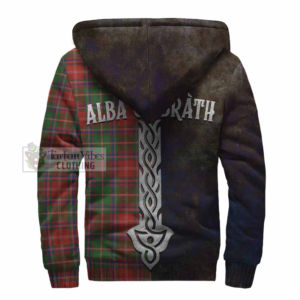 Tartan Vibes Clothing Somerville Tartan Family Crest Sherpa Hoodie Alba Gu Brath Be Brave Lion Ancient Style