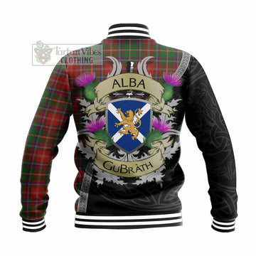 Somerville Tartan Family Crest Baseball Jacket Lion Rampant Royal Thistle Shield Celtic Inspired