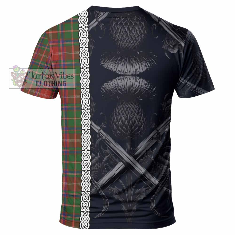 Tartan Vibes Clothing Somerville Tartan T-Shirt with Family Crest Cross Sword Thistle Celtic Vibes