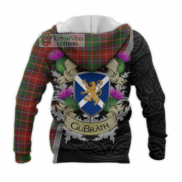 Somerville Tartan Family Crest Knitted Hoodie Lion Rampant Royal Thistle Shield Celtic Inspired