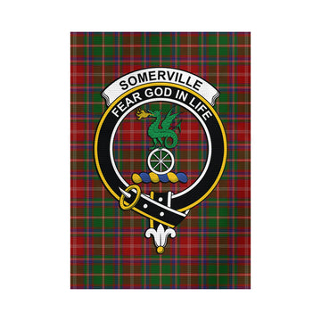 Somerville Tartan Garden Flag with Family Crest