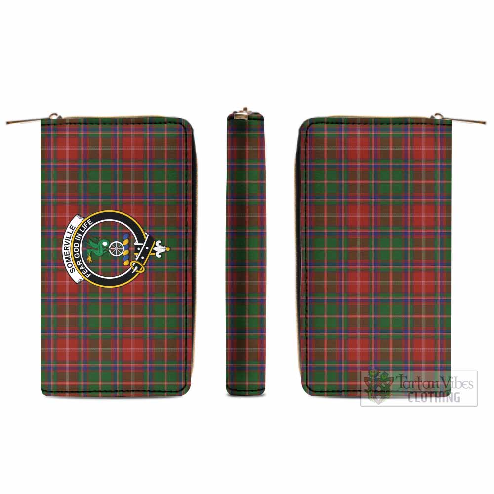 Tartan Vibes Clothing Somerville Tartan Women's Leather Wallet with Family Crest