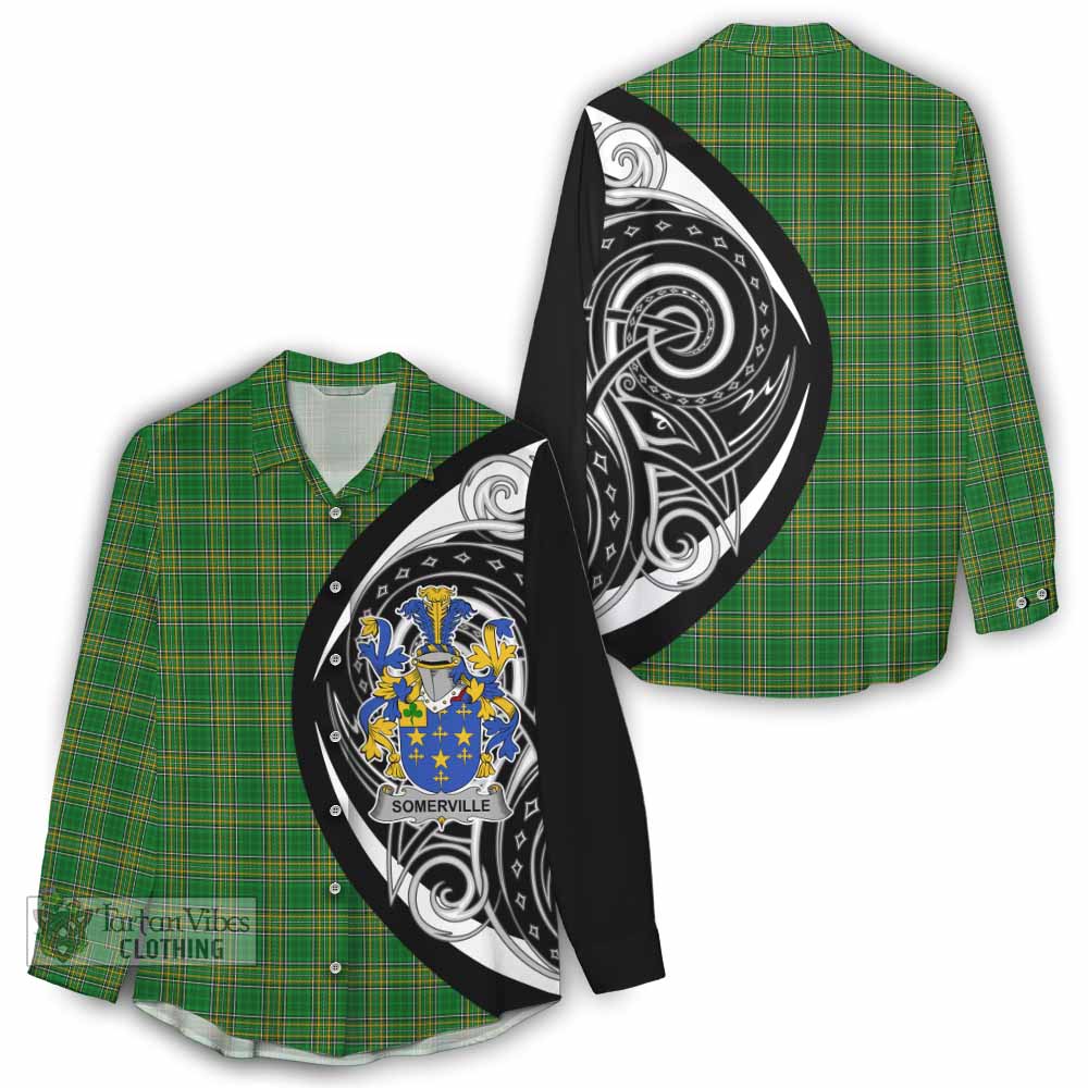 Tartan Vibes Clothing Somerville Irish Clan Women's Casual Shirt Celtic Circle Style
