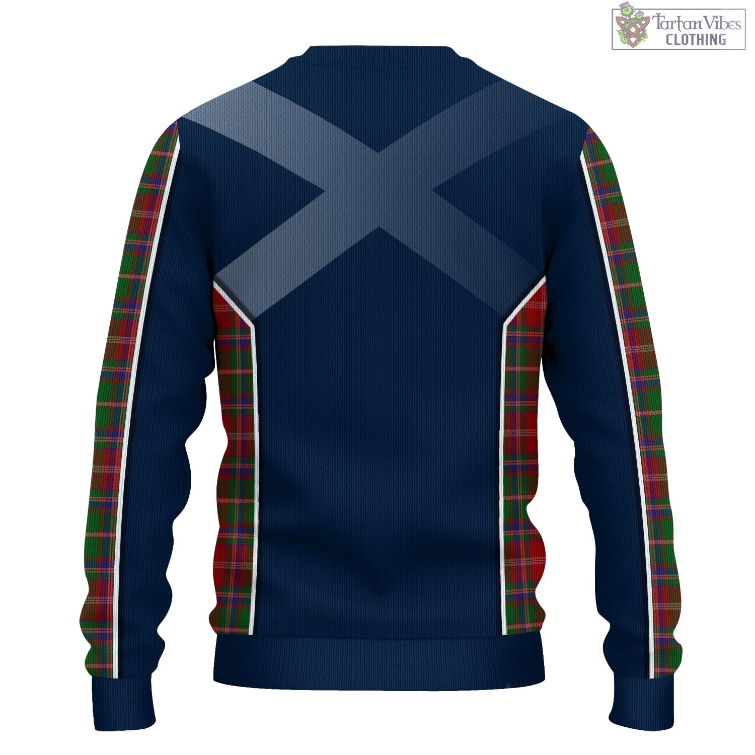 Tartan Vibes Clothing Somerville Tartan Knitted Sweatshirt with Family Crest and Scottish Thistle Vibes Sport Style