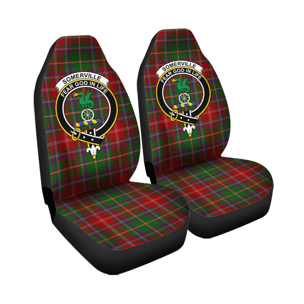 Somerville Tartan Car Seat Cover with Family Crest - Tartanvibesclothing