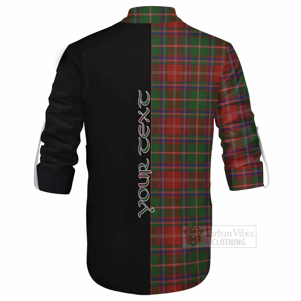 Tartan Vibes Clothing Somerville Tartan Ghillie Kilt Shirt with Family Crest and Half Of Me Style