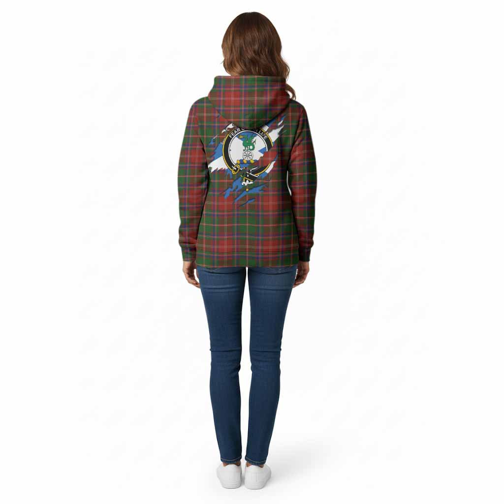 Somerville Clan Crest In Me Tartan Cotton Hoodie Scotland Flag Style
