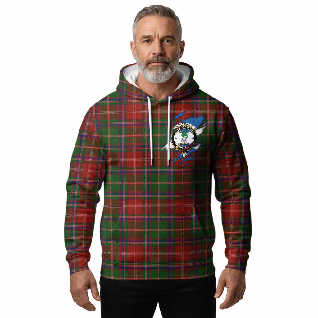 Somerville Clan Crest In Me Tartan Hoodie Scotland Flag Style